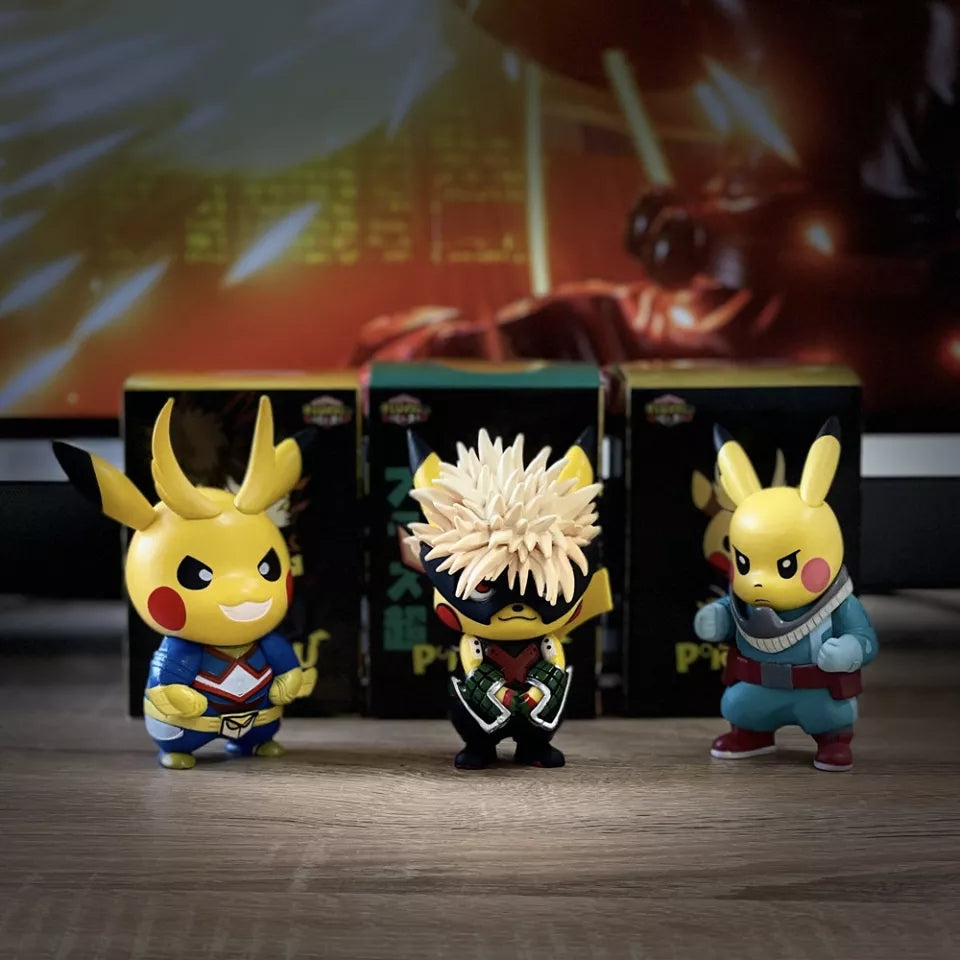 Pokemon figurine pikachu my hero academia deku all might ou bakugo