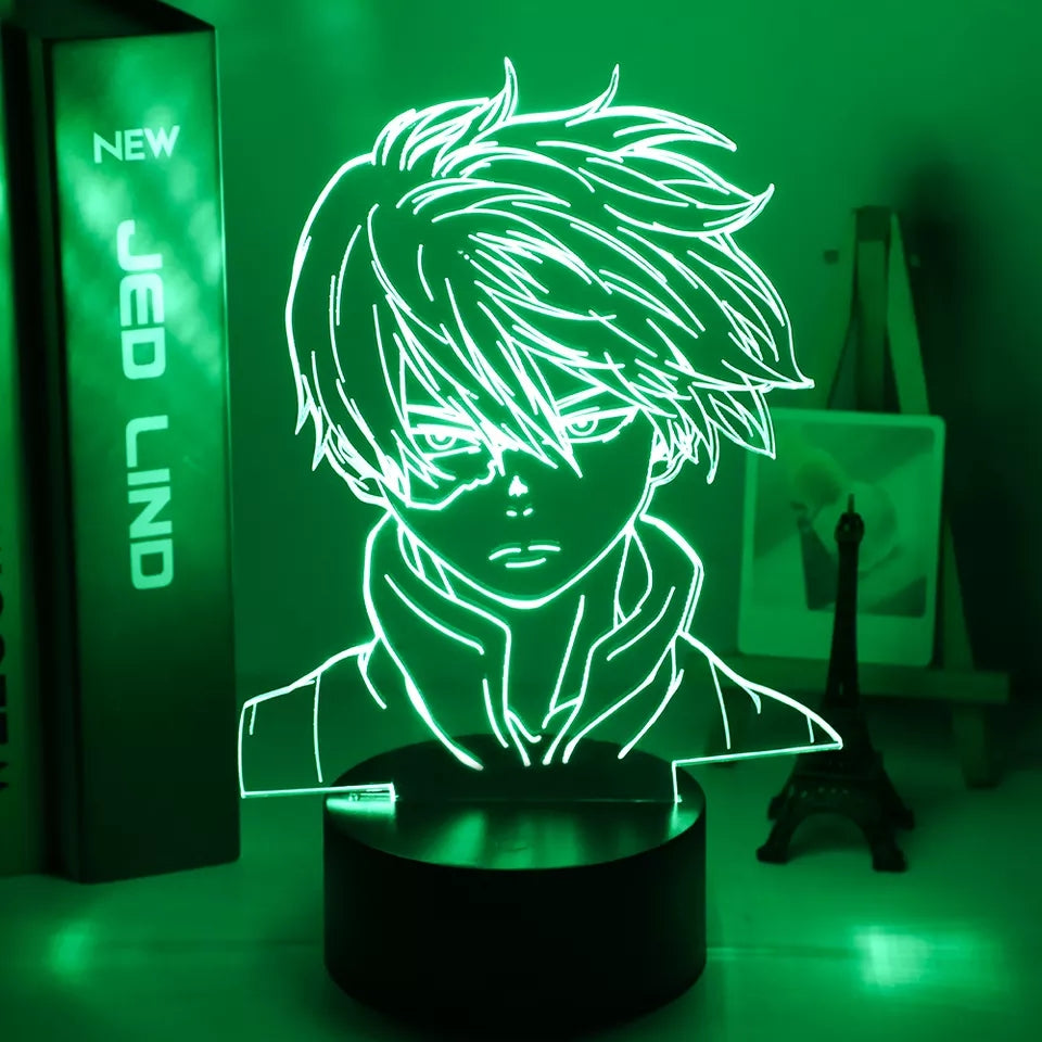 My hero academia veilleuse lampe led 16 couleurs avec telecommande