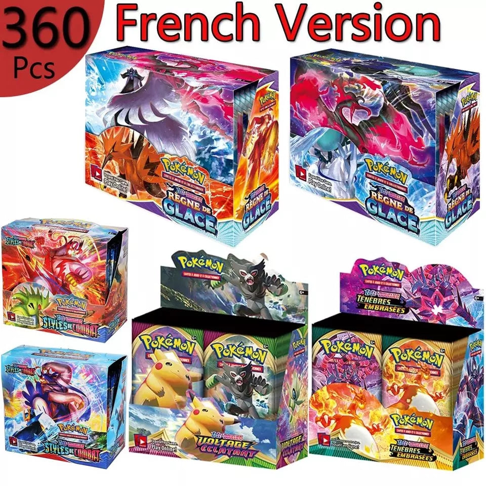 Carte pokemon pack booster complet scéllé 36 sachets de 10 cartes versions francaises