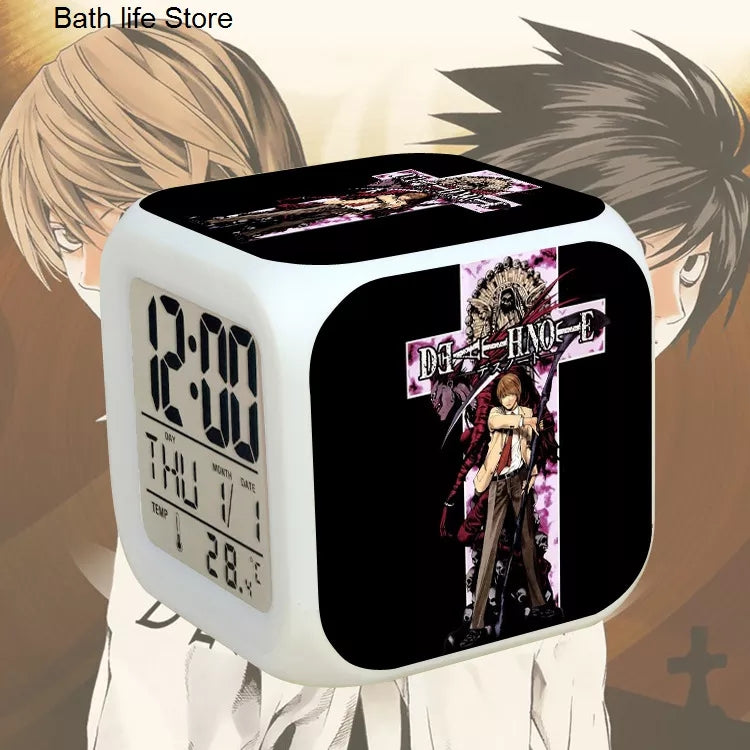 Death note reveil 7 couleurs fonction thermometre veilleuse decoration collection manga