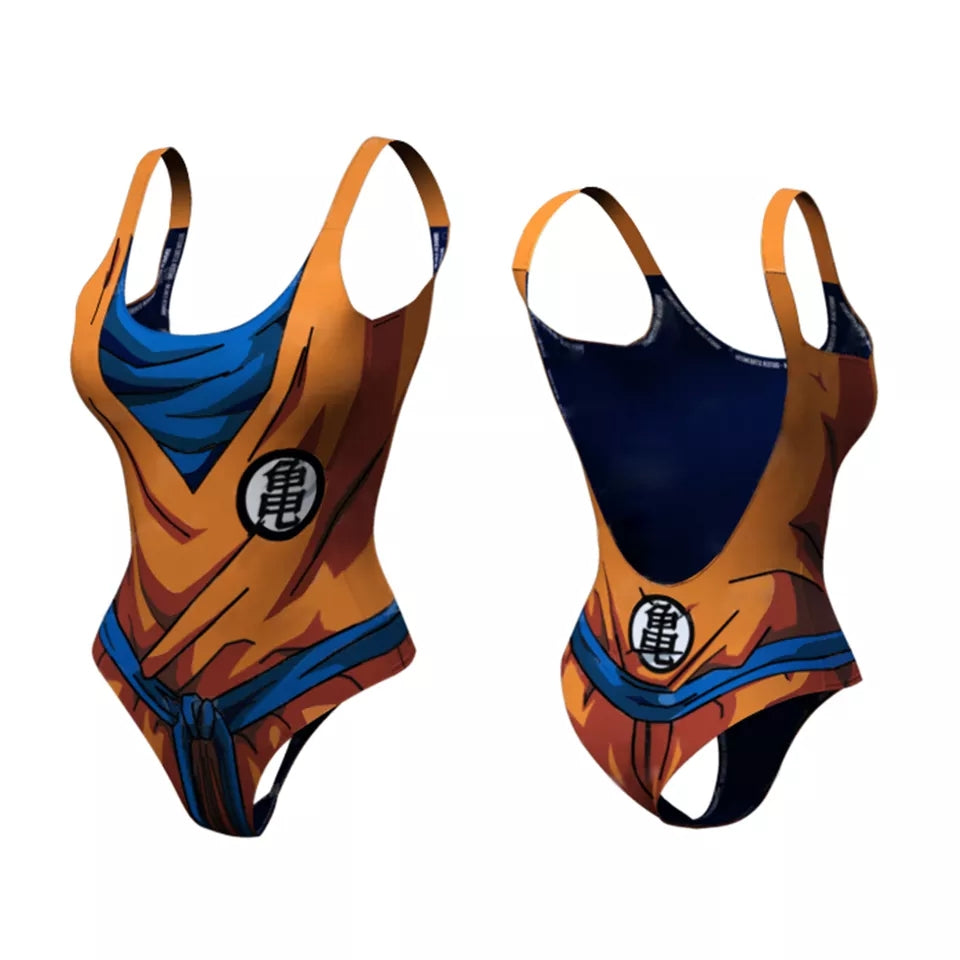 Dragon ball maillot de bain 1 piece body sechage rapide ou version naruto