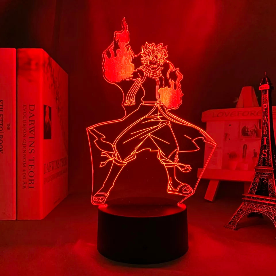 Fairy tail  veilleuse 16 couleurs lampe led decoration manga natsu