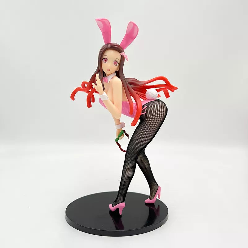 Figurine nezuko sexy statuette costume lapin demon slayer 25 cm