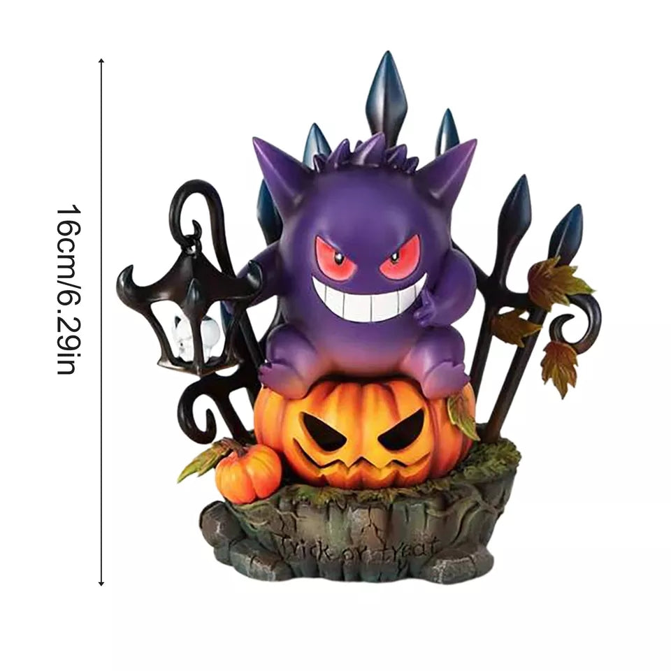Pokemon figurine roi gengar led statuette lumineuse speciale halloween 16cm