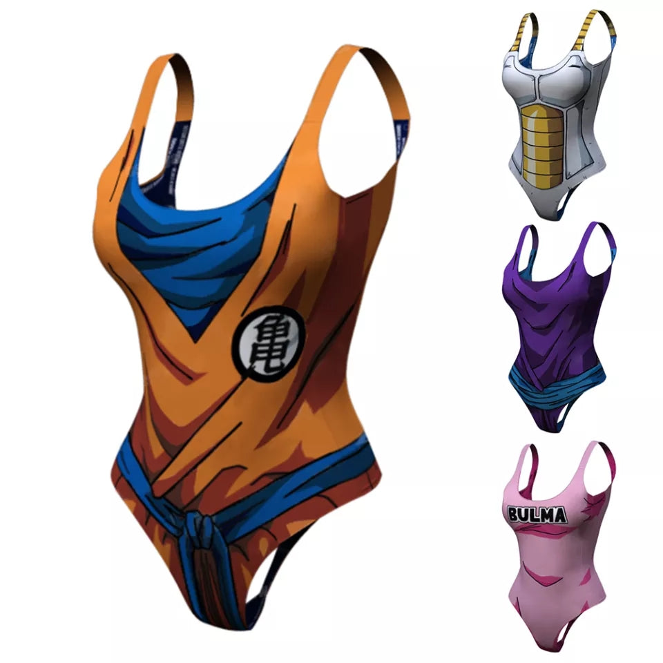 Dragon ball maillot de bain 1 piece body sechage rapide ou version naruto