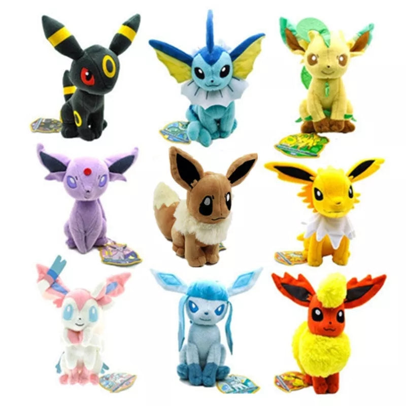 Peluche pokemon toutes les evolutions d'evoli 16-23CM Shiny Umbreon Cartoon Animal Stuffed Peluche For Kids doudou enfant