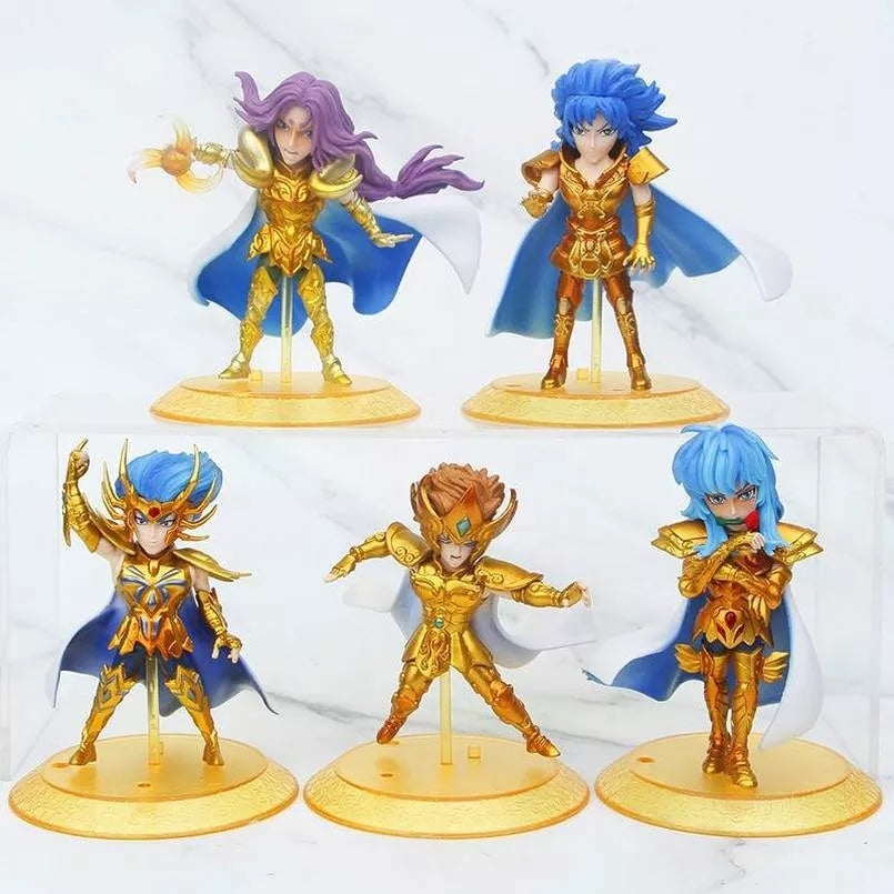 Figurines saint seiya lot de 5 pieces chevalier d'or 10cm