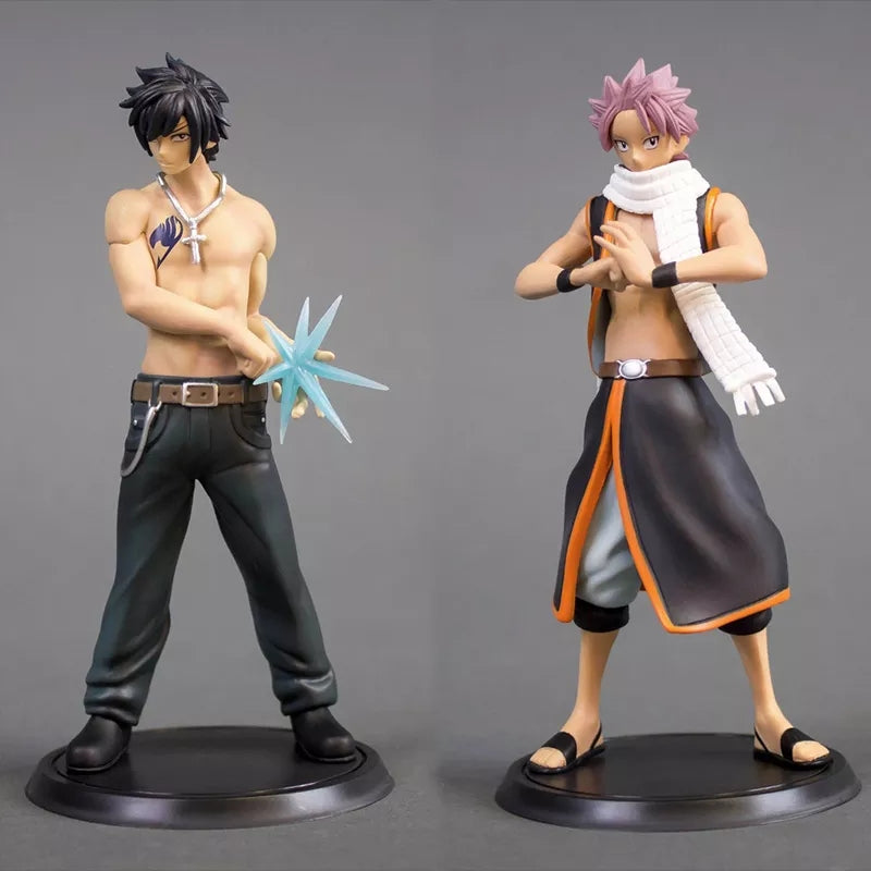 Figurines fairy tail lot de 4 pieces statuette collection manga 15 cm