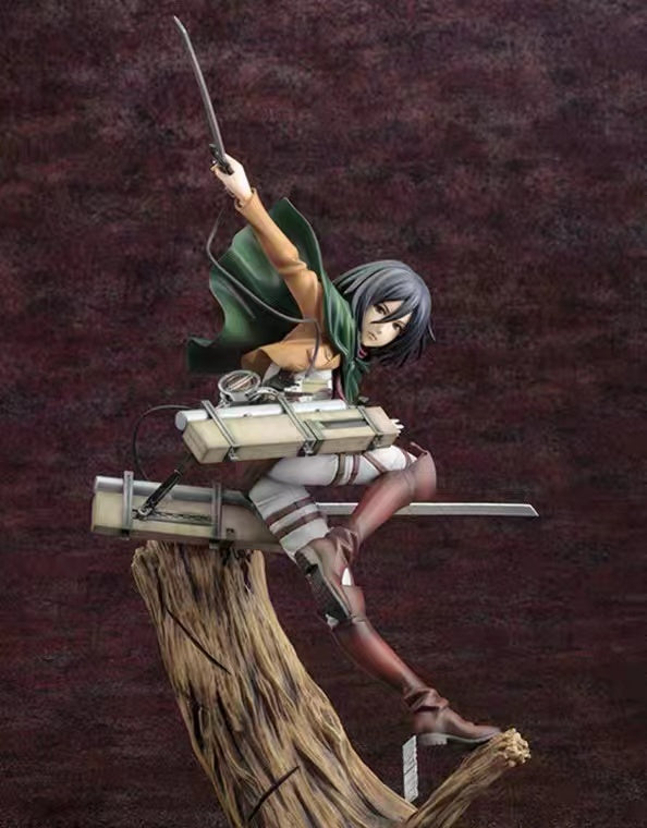 Figurine l'attaque des titans  statuette mikasa 30cm