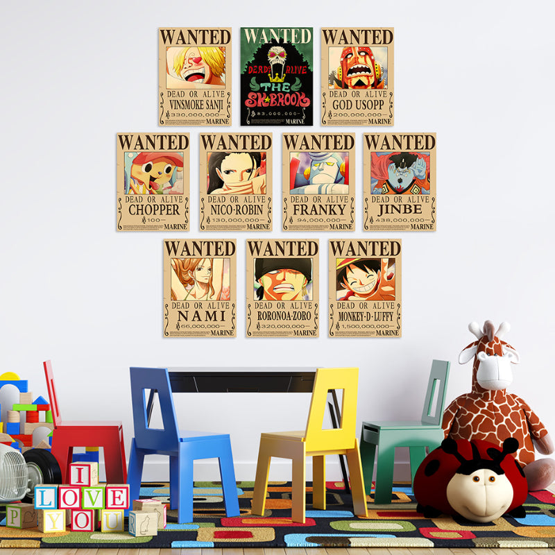 Poster one piece lot de 10 pieces 29×40cm