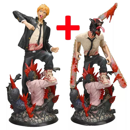 Figurine chainsaw man denji double corp interchangeable