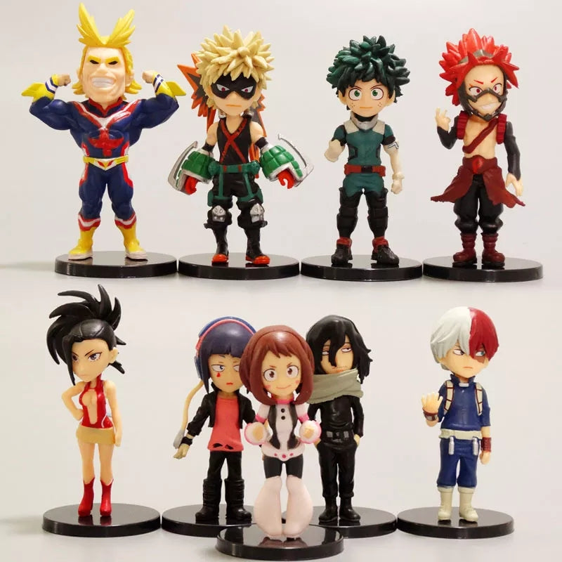 My hero academia lot de 9 figurines shoto midoria deku all might bakugo