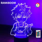 Hunter X hunter veilleuse 16 couleurs lampe led avec telecommande collection manga motif kirua