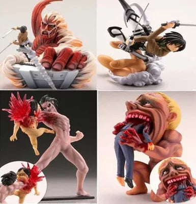 Figurine l'attaque des titans lot de statuettes shingeki no kyojin