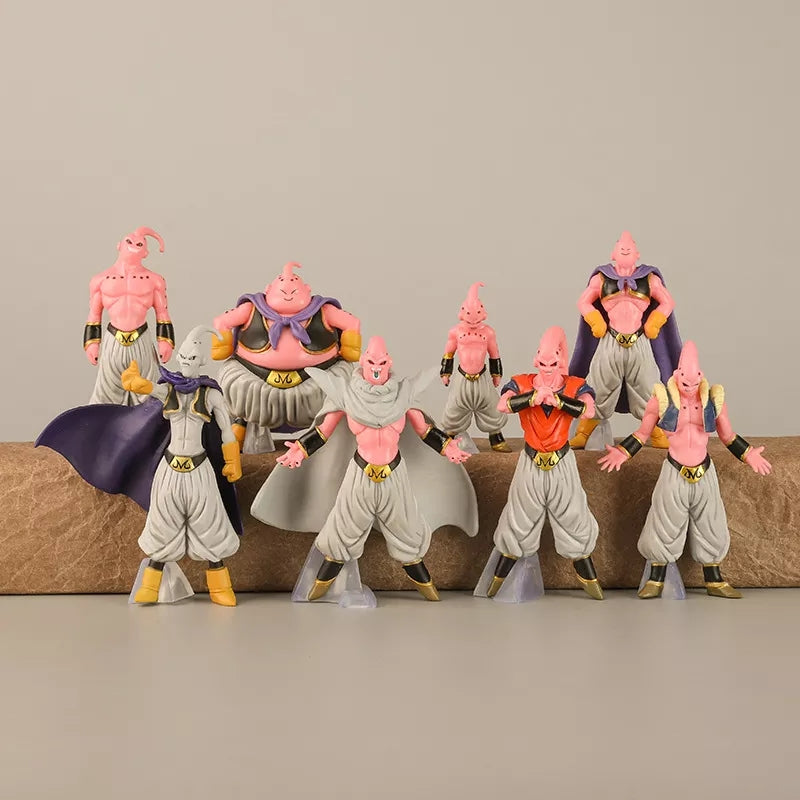 Figurine dragon ball lot de 8 statuettes majin bu entre 6 et 10cm