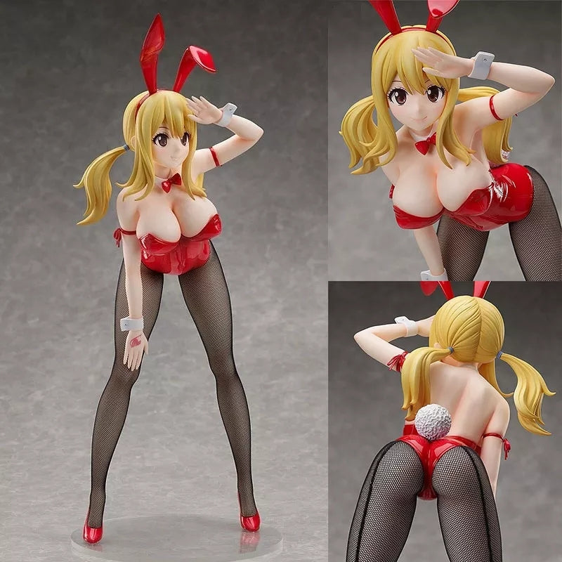 Fairy tail figurine sexy lucy heartfila statuette decoration collection manga