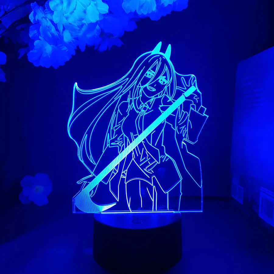 Chainsaw man veilleuse 16 couleurs lampe led 16 couleurs decoration collection manga denji power