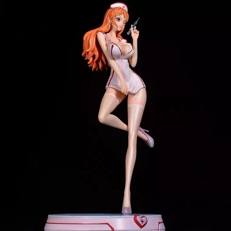 One piece figurine sexy nami infirmiere 30 cm statuette collection adulte manga