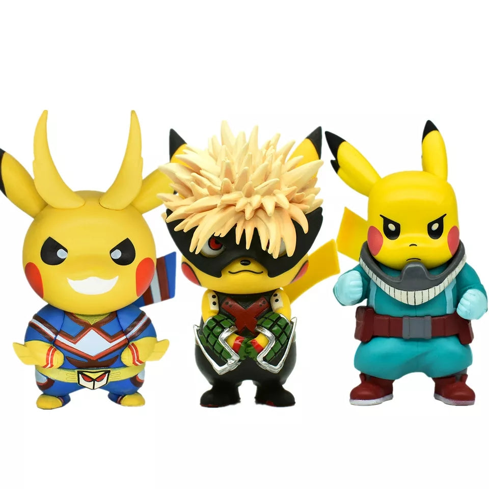 Pokemon figurine pikachu my hero academia deku all might ou bakugo