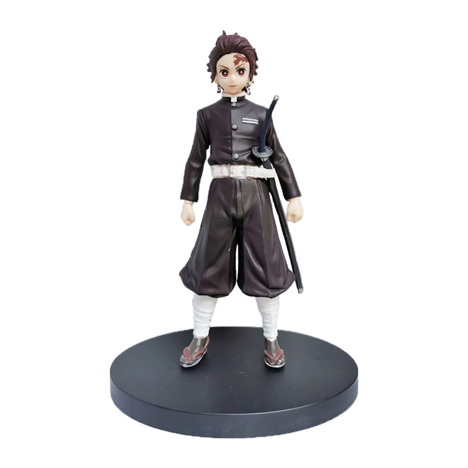 Figurine Demon Slayer Figure Kamado Tanjirou Nezuko Action Figures PVC Model Toys Zenitsu Figurine Inosuke Kimetsu No Yaiba statuette collection manga