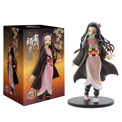 Figurine Demon Slayer Figure Kamado Tanjirou Nezuko Action Figures PVC Model Toys Zenitsu Figurine Inosuke Kimetsu No Yaiba statuette collection manga