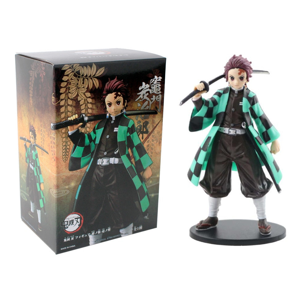 Figurine Demon Slayer Figure Kamado Tanjirou Nezuko Action Figures PVC Model Toys Zenitsu Figurine Inosuke Kimetsu No Yaiba statuette collection manga