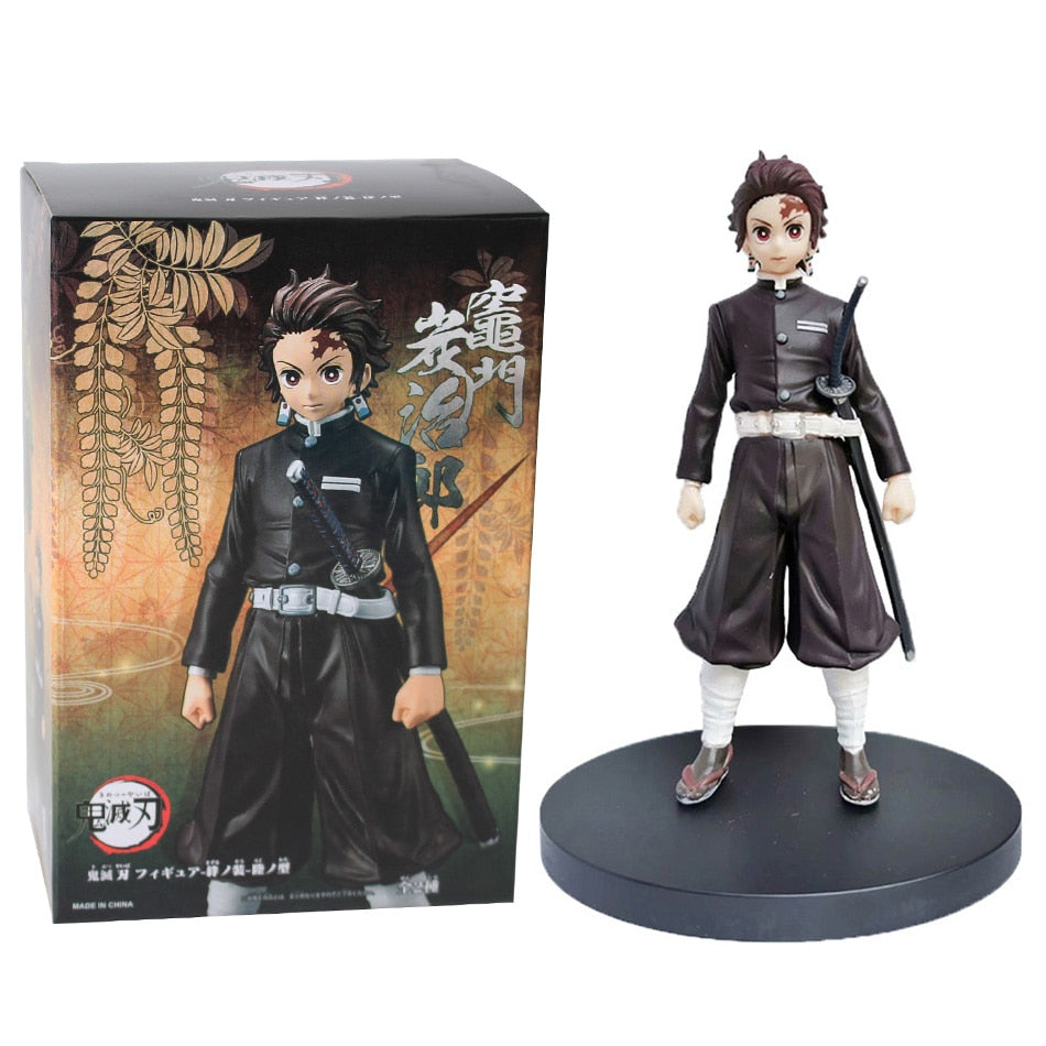 Figurine Demon Slayer Figure Kamado Tanjirou Nezuko Action Figures PVC Model Toys Zenitsu Figurine Inosuke Kimetsu No Yaiba statuette collection manga