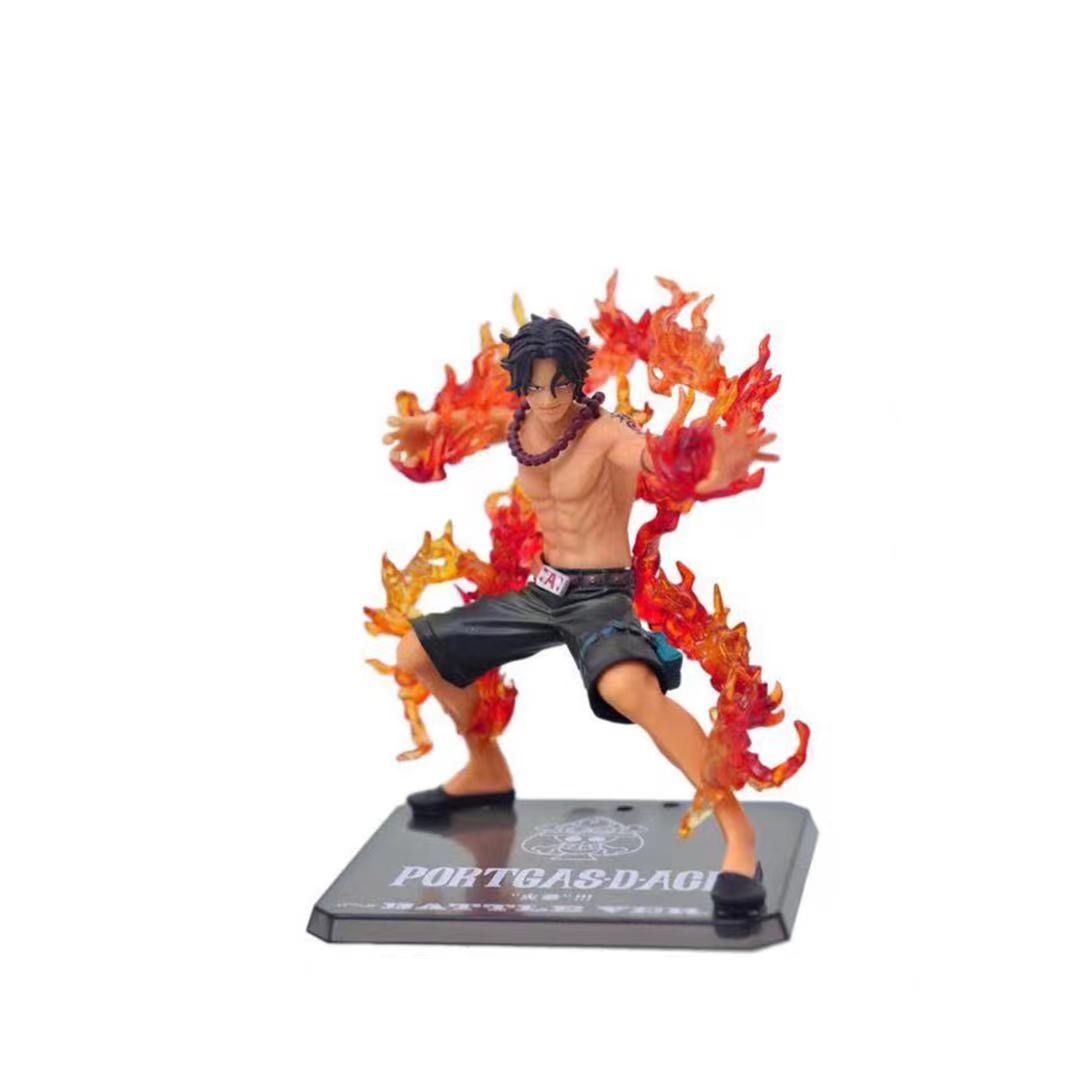 One Piece figurine Portgas D Ace statuette collection manga Battle Fire Action Figures Toys Japan Anime Collectible Figurines PVC Model Toy for Anime Lover Figurine