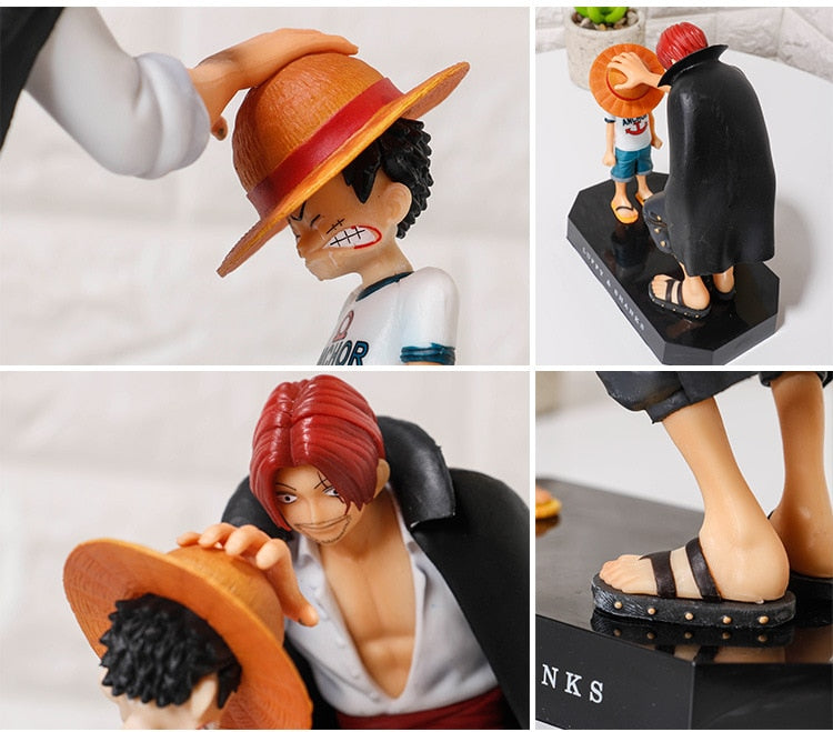 One Piece figurine  Luffy et Shanks 18 cm PVC Action Figures Toy 180mm One Piece Anime Monkey D Luffy Figurine Toys Doll