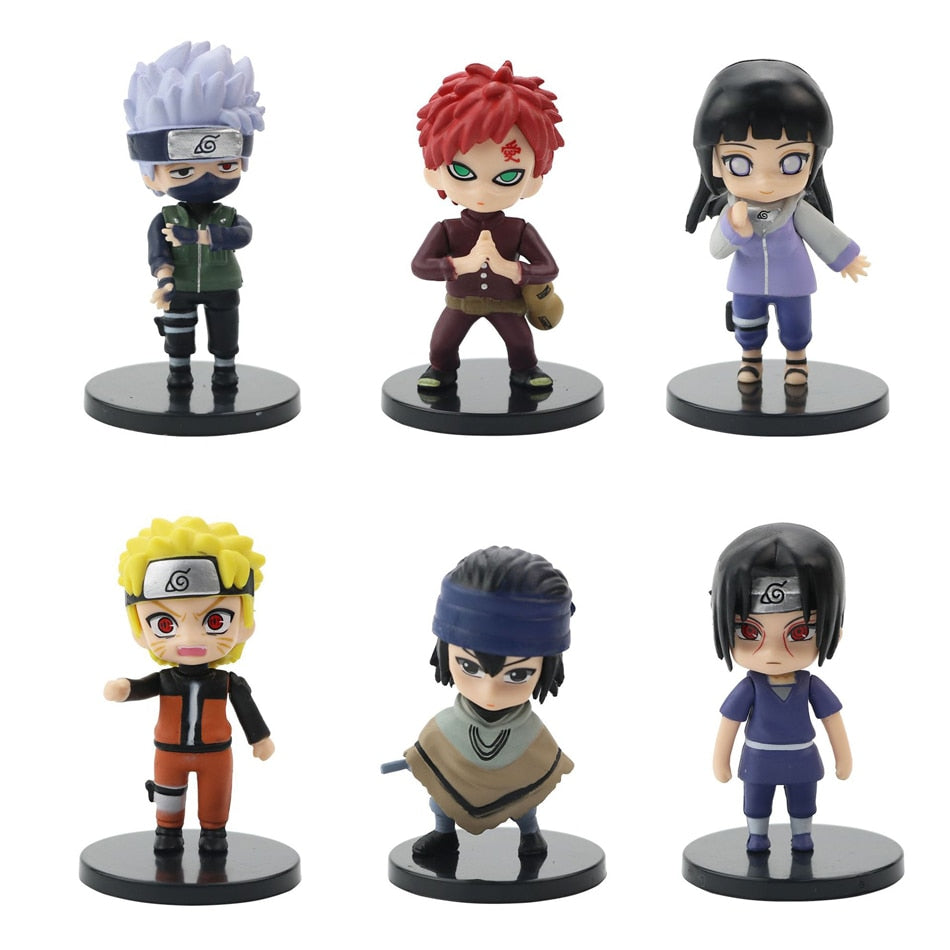 Figurines naruto lot de 12 statuettes collectoon manga sasuke kakashi gaara naruto sakura hinata jiraya itachi