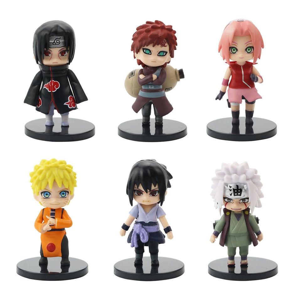 Figurines naruto lot de 12 statuettes collectoon manga sasuke kakashi gaara naruto sakura hinata jiraya itachi