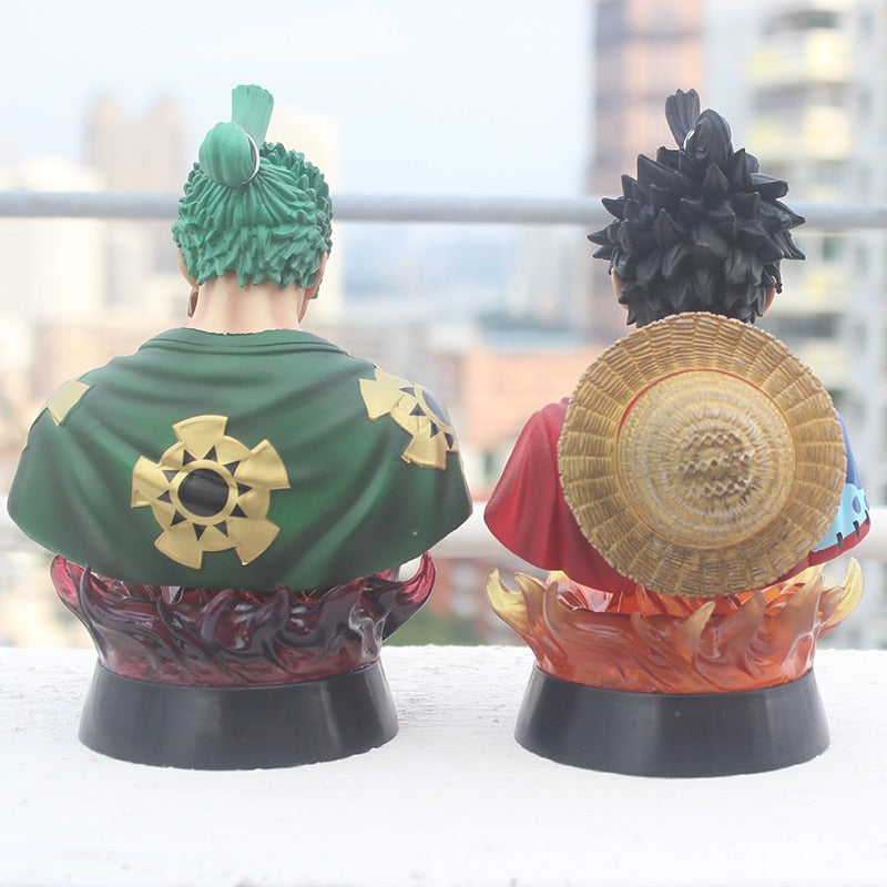 Veilleuse one piece figurine led buste Luffy Zoro Sanji Kimono Ver. Head bust Portrait  pvc Action Figure Model Toys