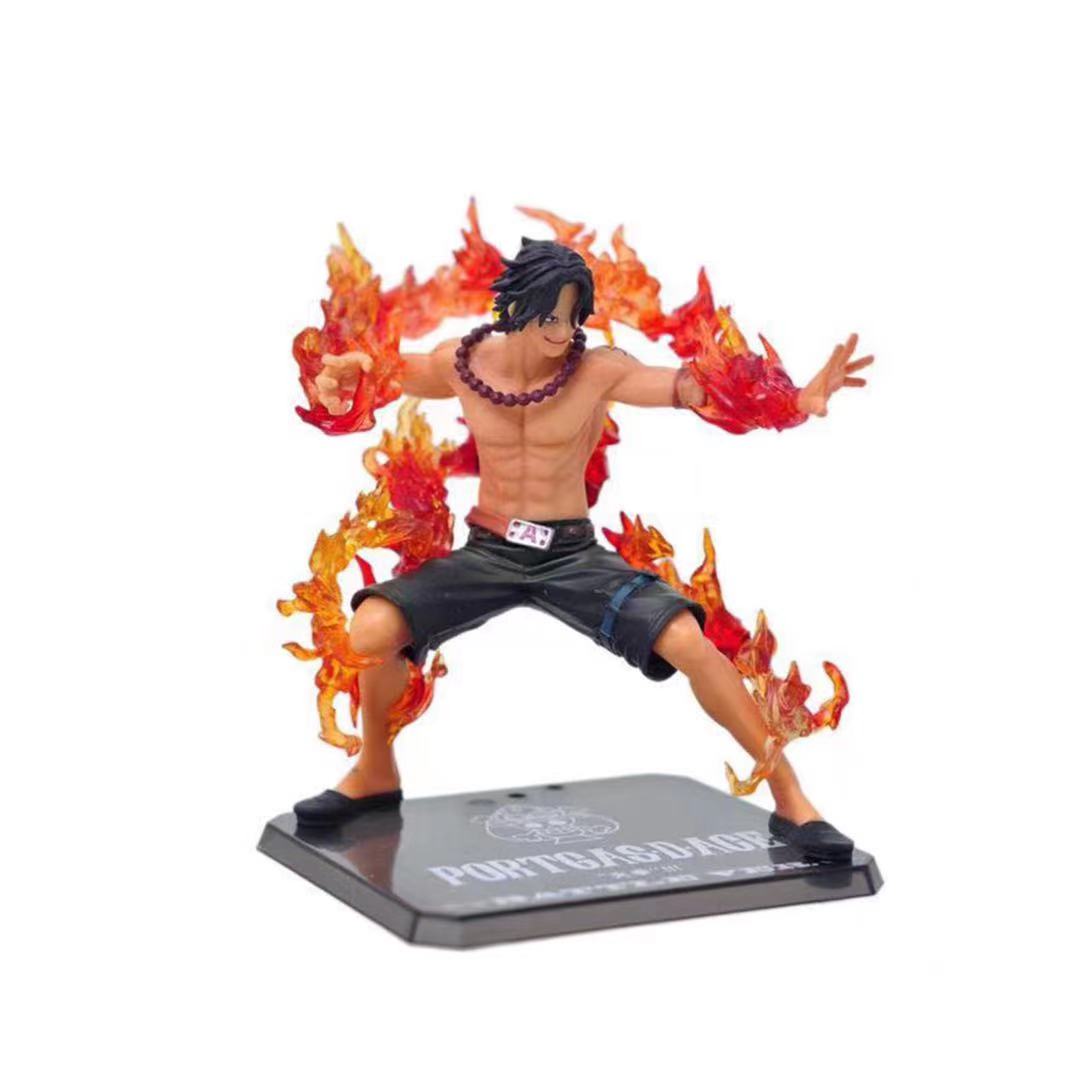 One Piece figurine Portgas D Ace statuette collection manga Battle Fire Action Figures Toys Japan Anime Collectible Figurines PVC Model Toy for Anime Lover Figurine