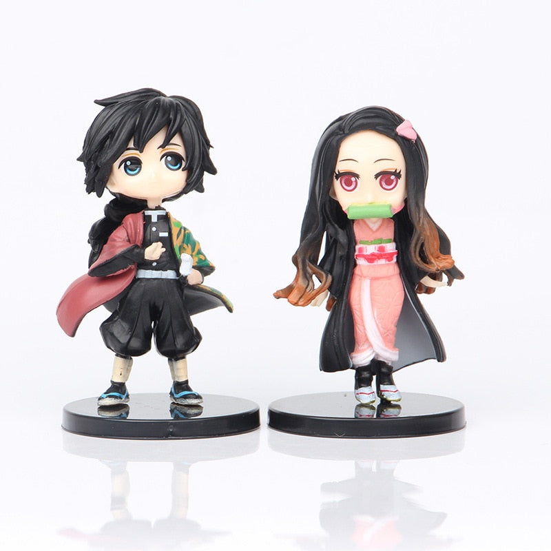 Figurine  Demon Slayer statuette collection manga Kimetsu No Yaiba Figure nezuko Kamado Tanjiro Kamado zenitsu  Figure Toys 7cm