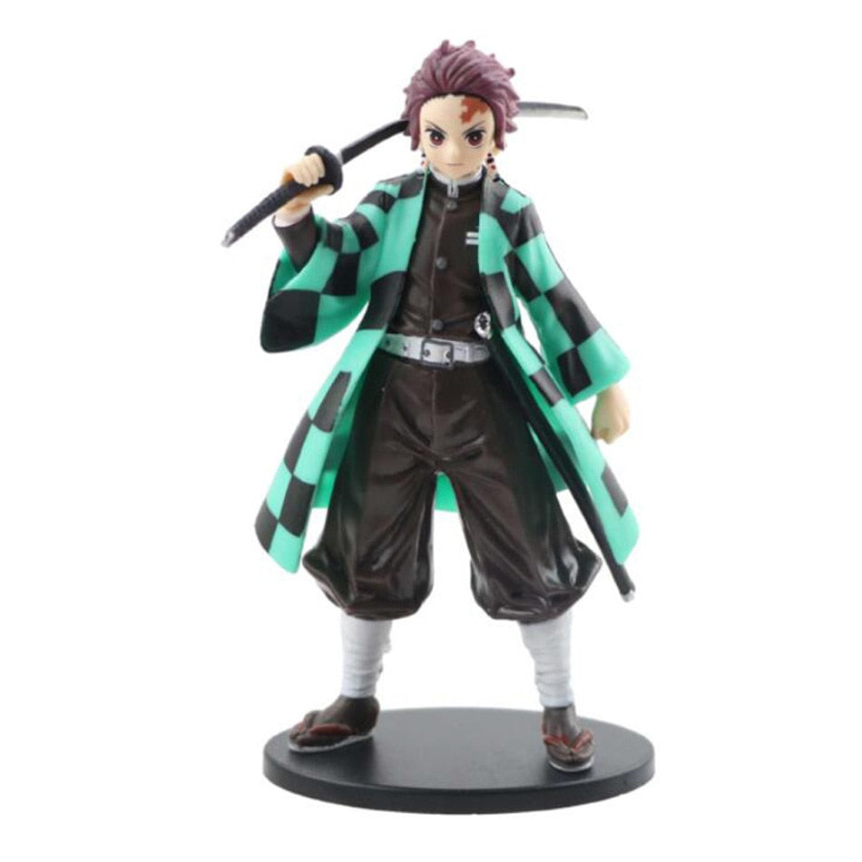 Figurine Demon Slayer Figure Kamado Tanjirou Nezuko Action Figures PVC Model Toys Zenitsu Figurine Inosuke Kimetsu No Yaiba statuette collection manga