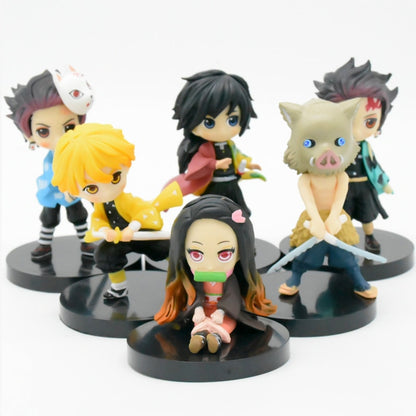 Figurine  Demon Slayer statuette collection manga Kimetsu No Yaiba Figure nezuko Kamado Tanjiro Kamado zenitsu  Figure Toys 7cm