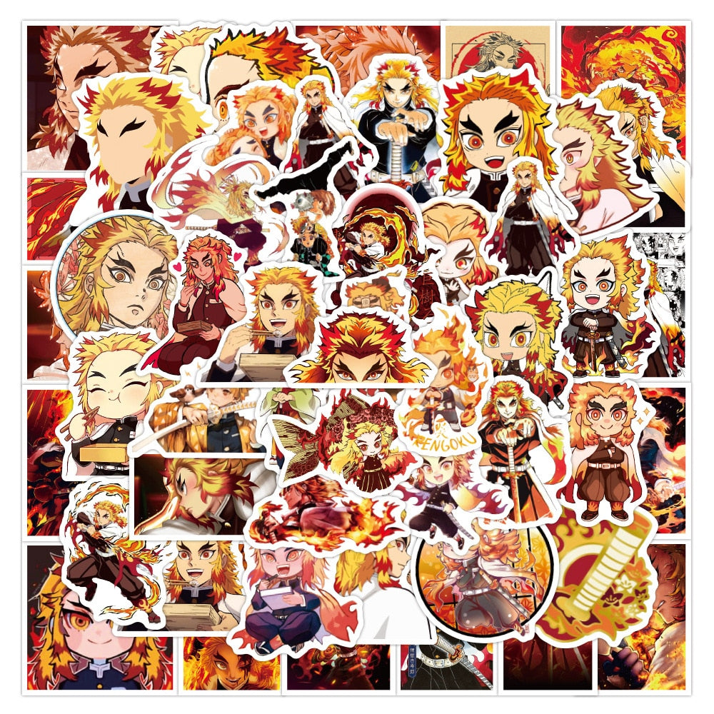 Stickers  Demon Slayer autocollants  Kimetsu No Yaiba Animé 50 pieces