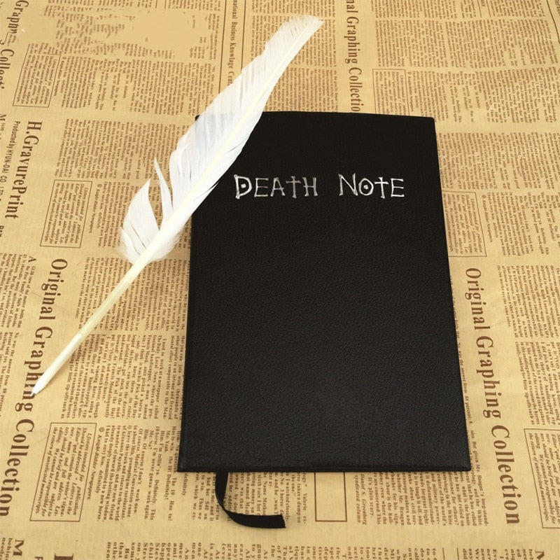 Livre Death Note Notebook Journal collier pendentif plume Feather Pen Animation Art Writing Journal Death Note