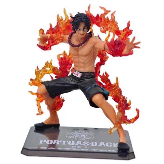 One Piece figurine Portgas D Ace statuette collection manga Battle Fire Action Figures Toys Japan Anime Collectible Figurines PVC Model Toy for Anime Lover Figurine