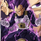 Toile dragon ball vegeta ultra ego haute qualité en coton