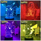 Pokemon veilleuses 7 ou 16 couleurs avec telecommande Pikachu LED Night Light Creative Gift  Decoration manga Character Lamp Children's Birthday