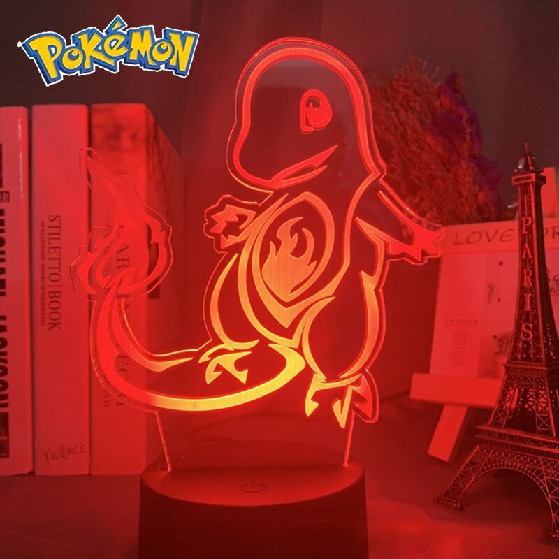 Pokemon veilleuses 7 ou 16 couleurs avec telecommande Pikachu LED Night Light Creative Gift  Decoration manga Character Lamp Children's Birthday