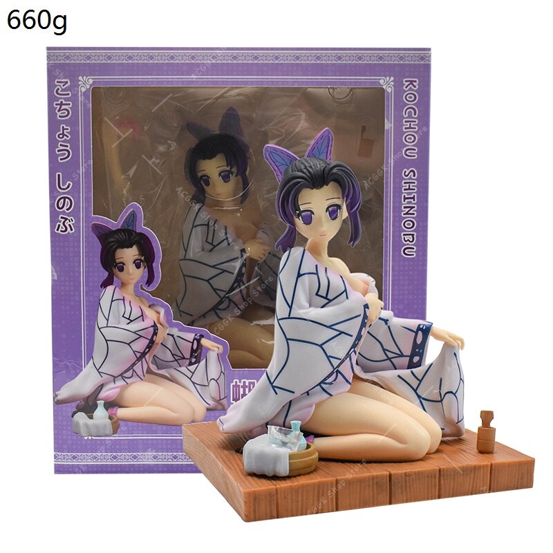 Figurines Demon Slayer sexy  Figure Sitting Yukata Kochou Shinobu Kneeling Naked Mitsuri Kanroji Figurine Action Model Collection manga