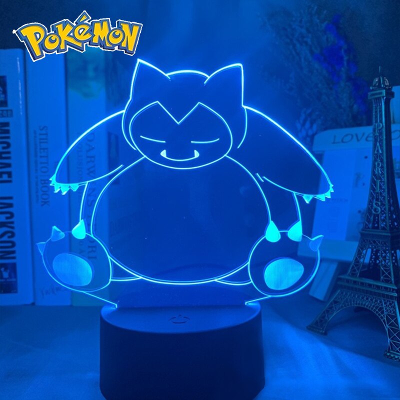 Pokemon veilleuses 7 ou 16 couleurs avec telecommande Pikachu LED Night Light Creative Gift  Decoration manga Character Lamp Children's Birthday