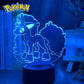 Pokemon veilleuses 7 ou 16 couleurs avec telecommande Pikachu LED Night Light Creative Gift  Decoration manga Character Lamp Children's Birthday