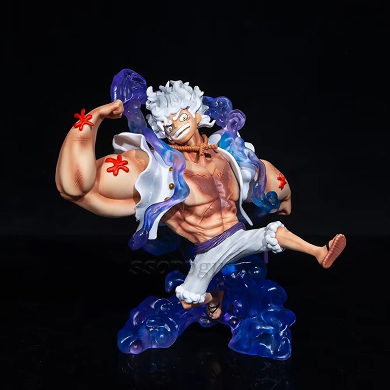 Figurine One Piece luffy gear 5 Figure GK Fifth Gear Luffy Nika Figure Muscular Man Hercules PVC Action Figure Toy Collectible Model Doll Kids Gift 18 cm