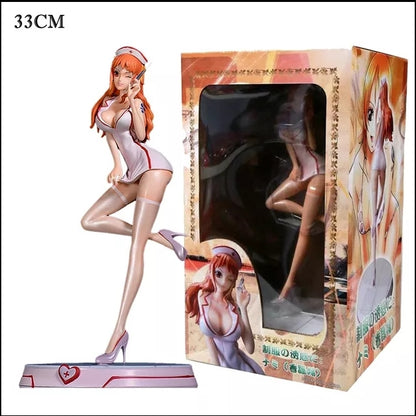 One piece figurine sexy nami infirmiere 30 cm statuette collection adulte manga