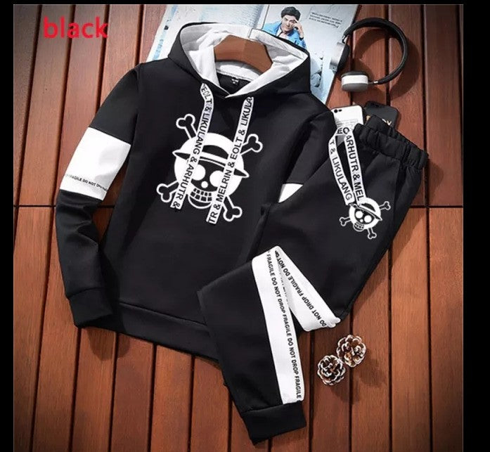 One piece ensemble de sport pull a capuche et jogging collection manga