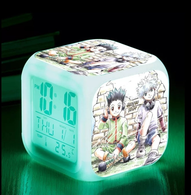 Reveil Hunter X Hunter led 7 couleurs fonction thermometre