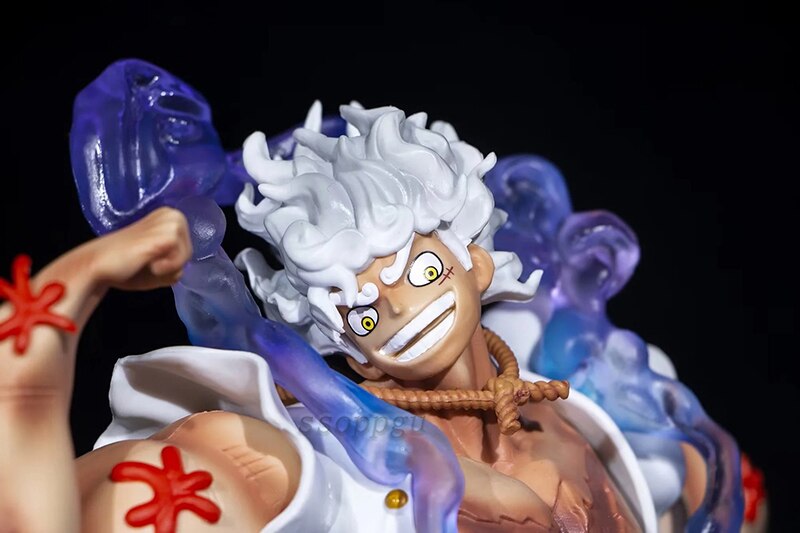 Figurine One Piece luffy gear 5 Figure GK Fifth Gear Luffy Nika Figure Muscular Man Hercules PVC Action Figure Toy Collectible Model Doll Kids Gift 18 cm